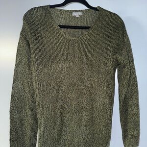 Olive Green Sweater with elbow pads